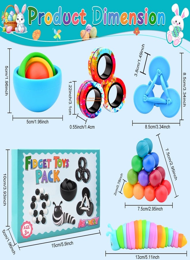 ASIOWELY Fidget Toys for Kids 8-12 Pack, Sensory Toys Set Easter Basket Stuffers for Teens Adults Autism, Fidget Slug, Sensory Ball Desk Toy Stress Relief Toys for ADHD Toddler - Image 2